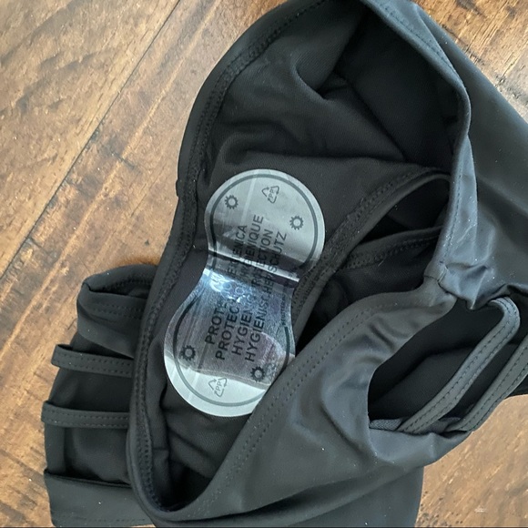 2 Piece New Swimsuit High Waist Bottoms/Ruffle Top Black White Bikini S - Picture 11 of 13